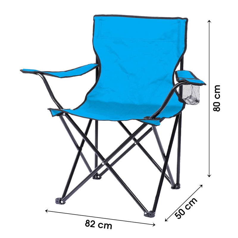 Campingstoel – Inklapbare Relaxstoel met Bekerhouder