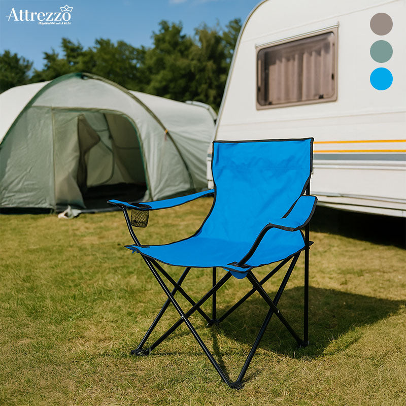 Campingstoel – Inklapbare Relaxstoel met Bekerhouder