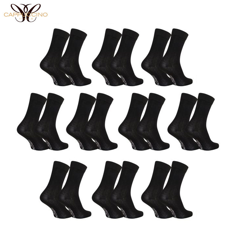 Foggia 10-pack Bamboe Sokken – Zwart of Mixkleur – Zacht, ademend en antibacterieel