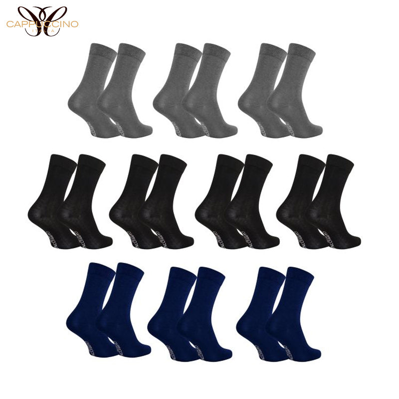 Foggia 10-pack Bamboe Sokken – Zwart of Mixkleur – Zacht, ademend en antibacterieel