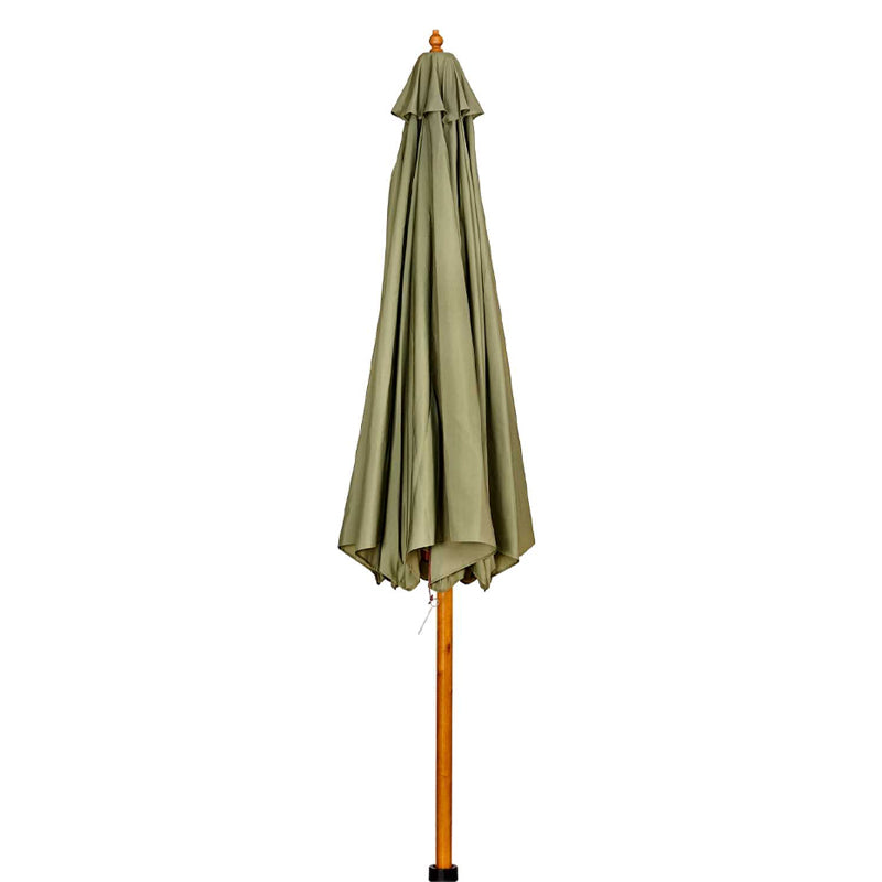 Houten Parasol 300x260CM – Verkrijgbaar in Groen & Terra