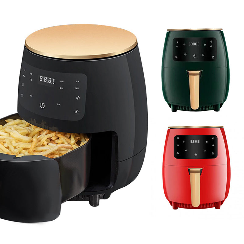 Digitale LED Airfryer 4.5L - Verkrijgbaar in Rood, Zwart en Groen