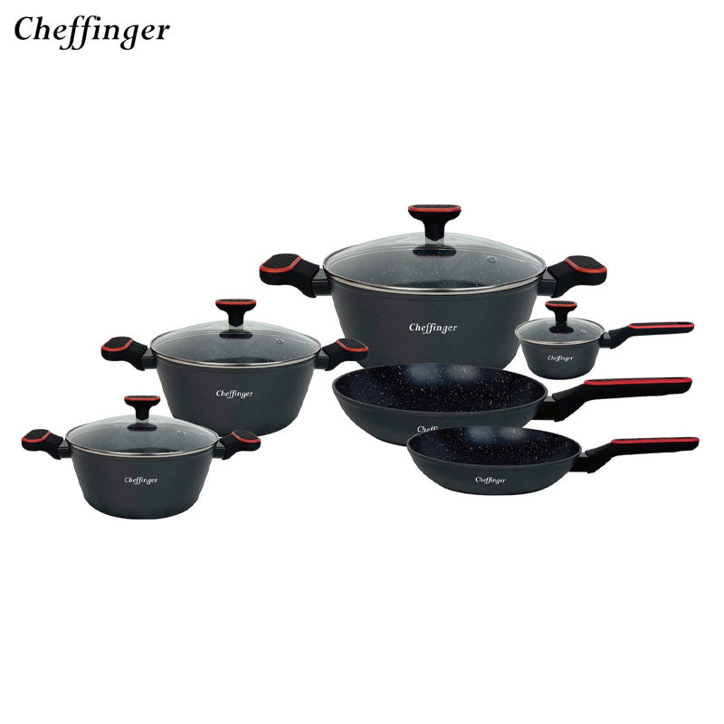 Luxe Pannenset 10-Delig – Black & Grey