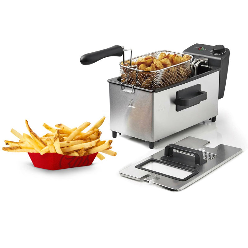Cheffinger 3-Liter RVS Frituurpan – Krachtige 2000W Friteuse met Kijkvenster