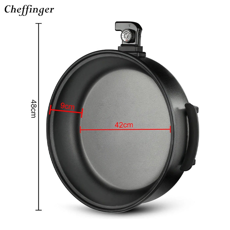 PZP42 Grillpan/Pizzapan – Multifunctionele Hapjespan 42 cm