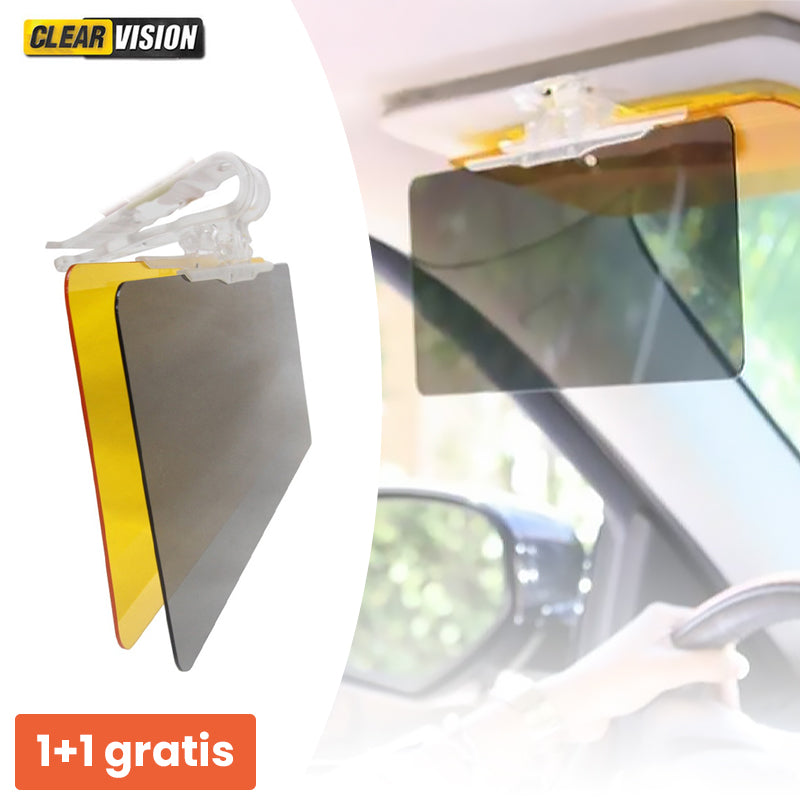 1+1 Gratis - Clear Vision Auto Zonneklep – Perfect Zicht Overdag én ’s Nachts