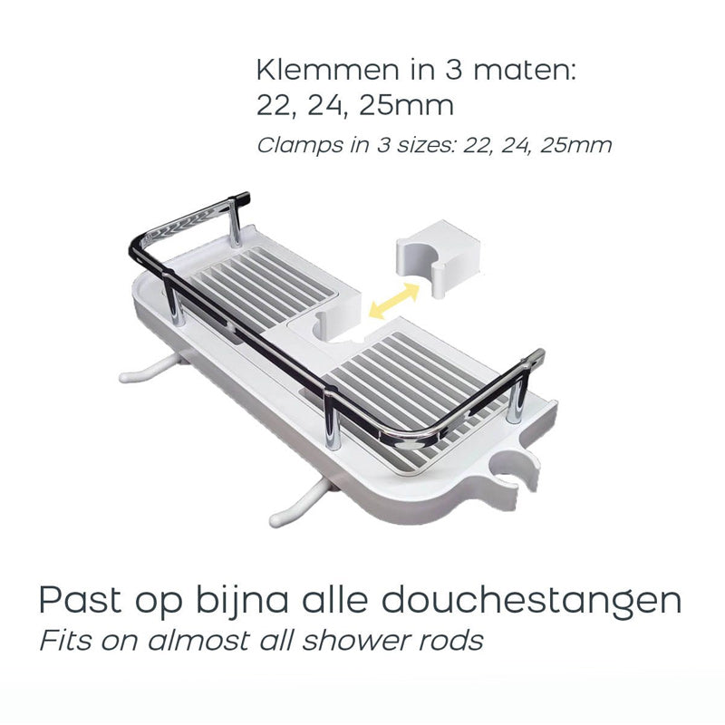 Doucheplank β Wit & Zilver