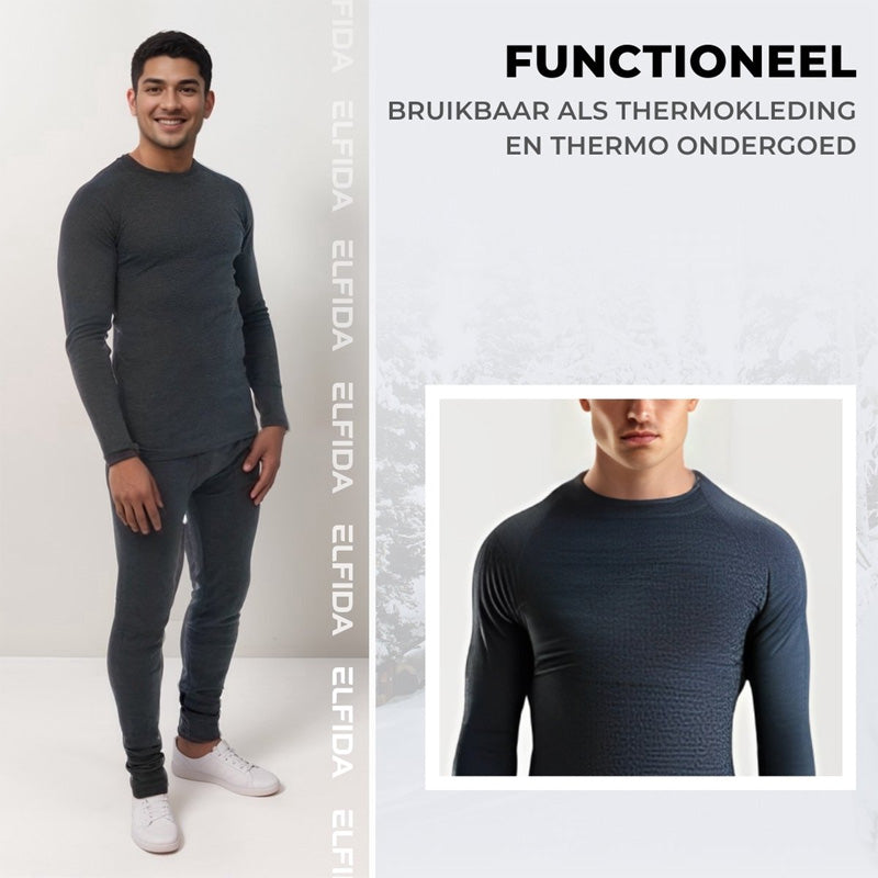Thermokleding set heren – thermoshirt en thermobroek – los of als complete set – ook voor dames ❄️🔥