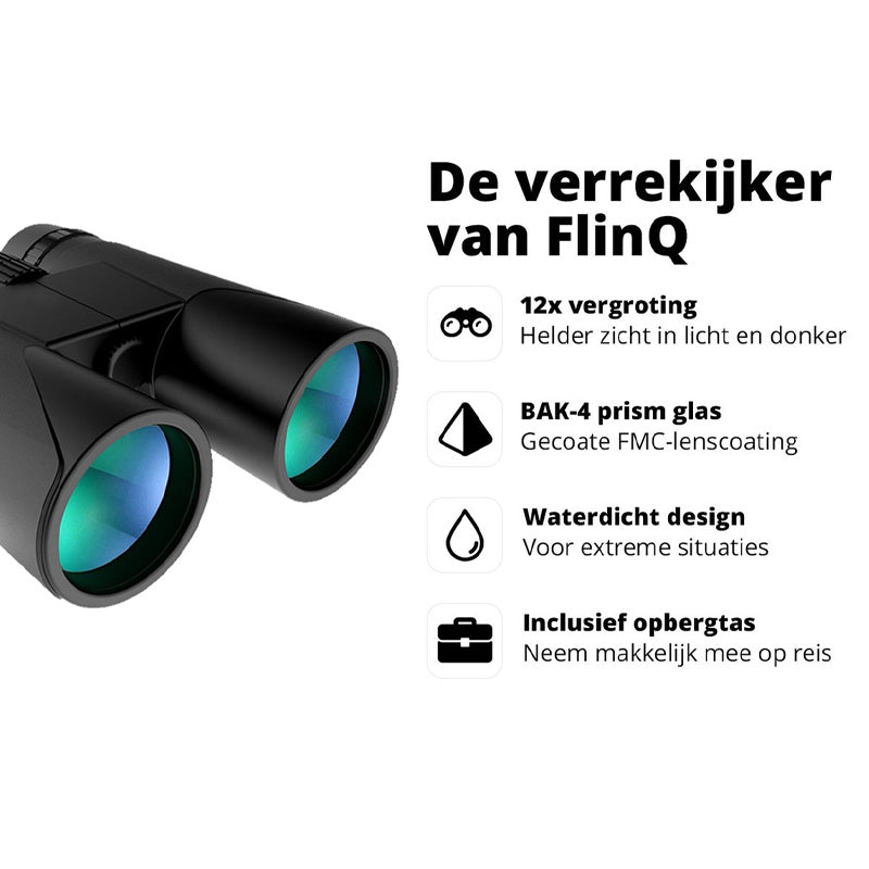 HD Verrekijker 12x42 – Inclusief Smartphonehouder en Draagtas – Waterdicht en Lichtgewicht 🔭