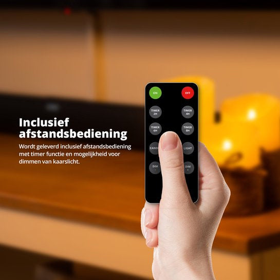 LED Kaarsenset – Realistische LED Kaarsen met Touwafwerking