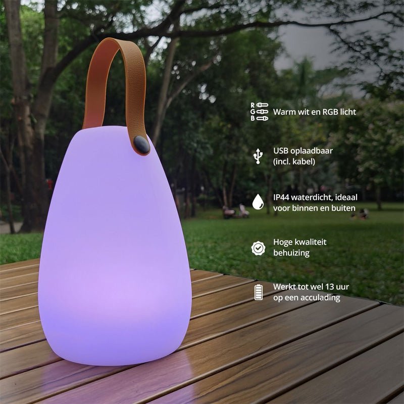 Oplaadbare tafellamp voor binnen en buiten – Sfeervolle verlichting waar je maar wilt!