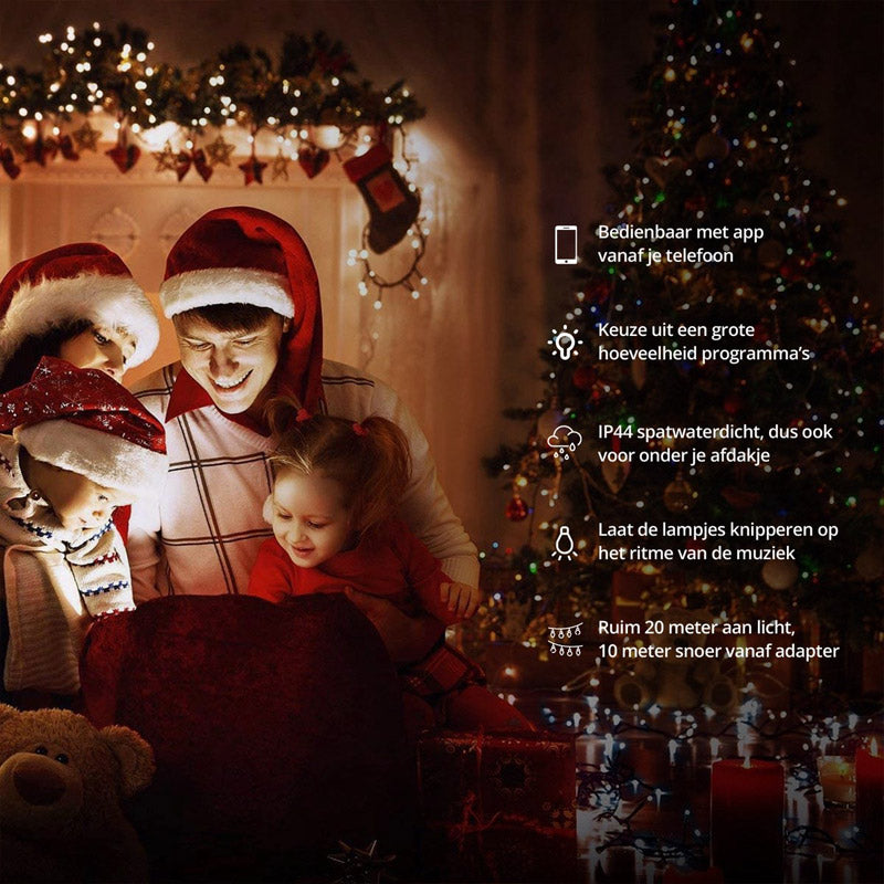 Slimme Kerst Lichtslinger 200 LED Tuya