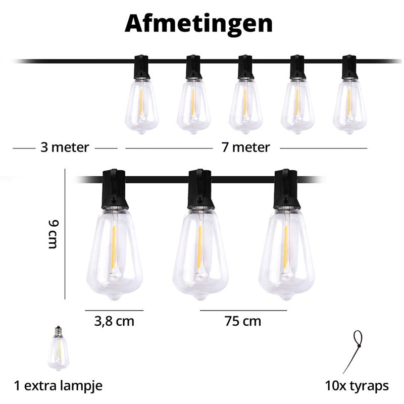 Smart Lichtsnoer Solar – LED Lichtslinger voor Buiten