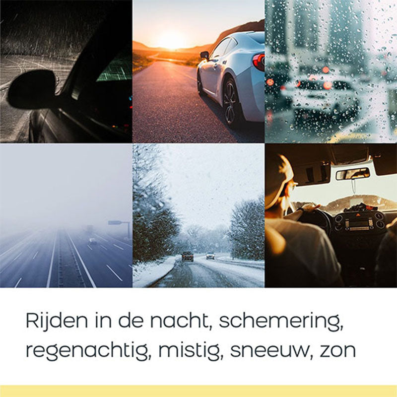 HD Glasses Nachtzicht Bril Geel – Comfortabel & Veilig Autorijden in het Donker