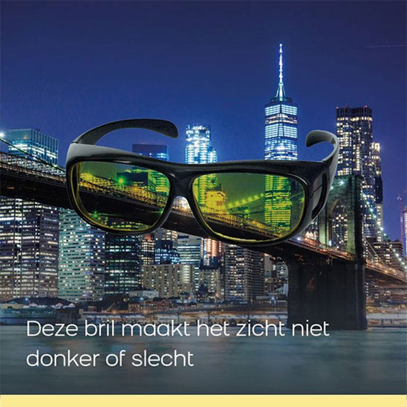 HD Glasses Nachtzicht Bril Geel – Comfortabel & Veilig Autorijden in het Donker