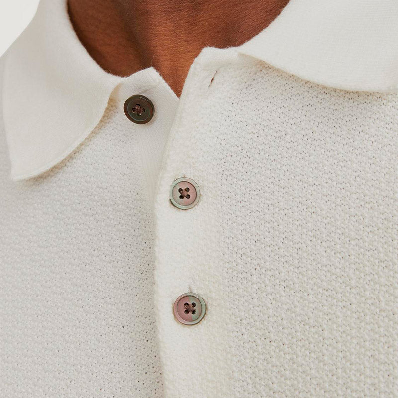 Sandri Polo – Stijlvolle polo met structuur in twee kleuren