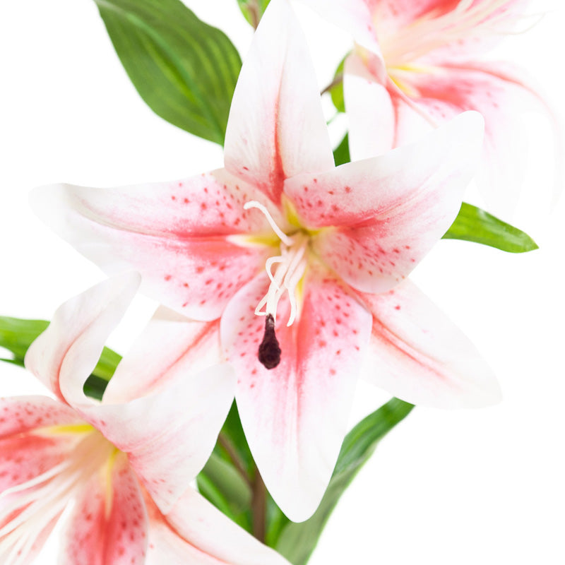 Kunstlelie 85 cm – Roze/Wit
