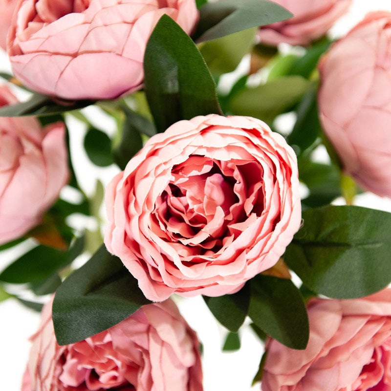 Kunstboeket Pioenrozen 43 cm – Oud Roze
