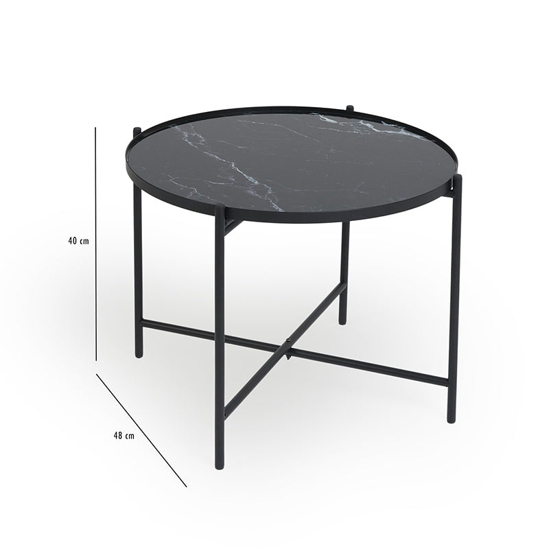 Marmerlook Tafel Xavier – 38 cm & 48 cm