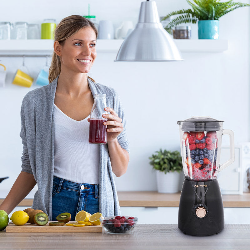 Blender 600W – Krachtig en stijlvol in Zwart/Rose Goud of Zwart/RVS