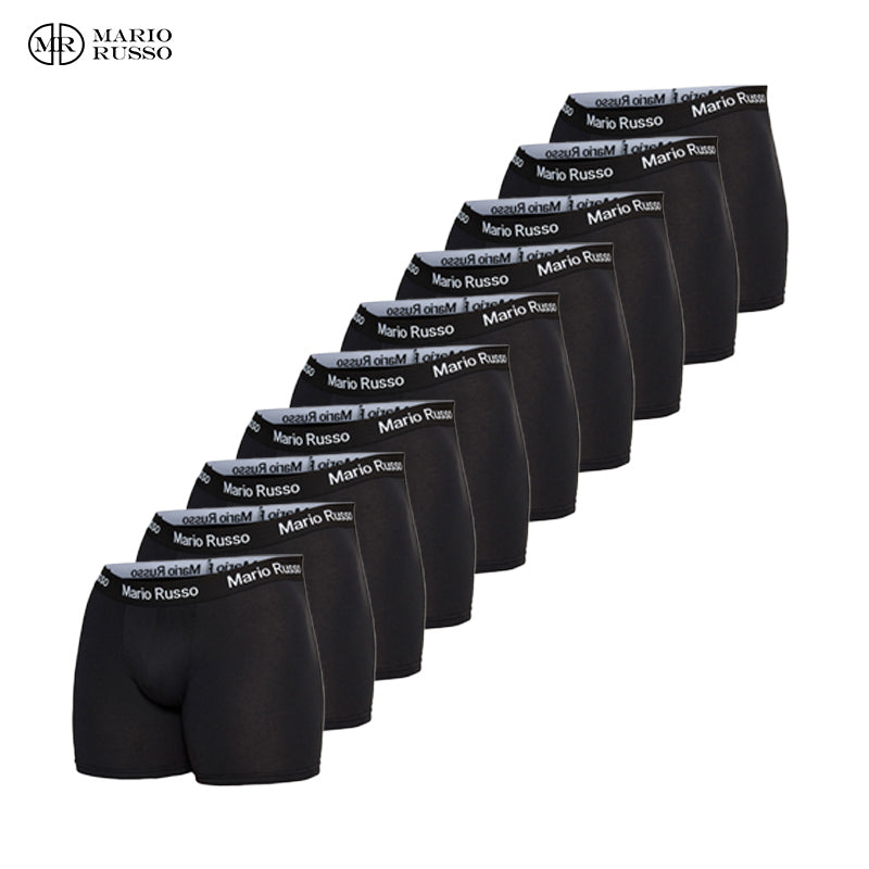 10-pack - Katoenen boxershorts – 10x Zwart - Geheime Deals
