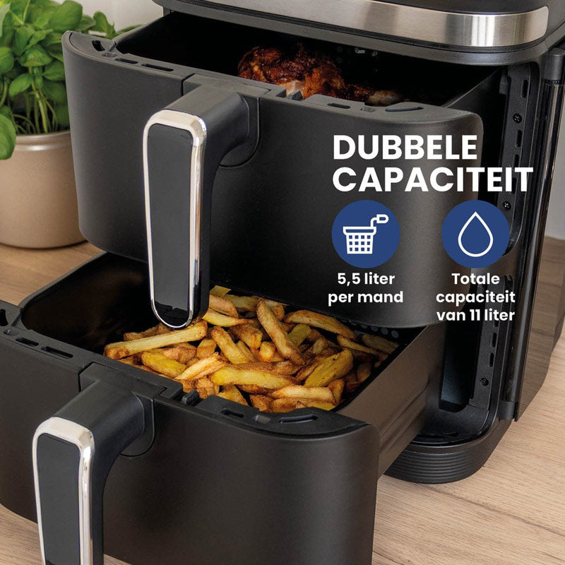 Dubbele Airfryer 2x 5,5L – 2800W