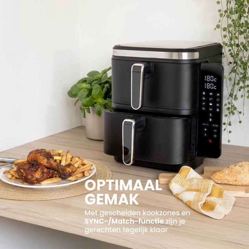 Dubbele Airfryer 2x 5,5L – 2800W