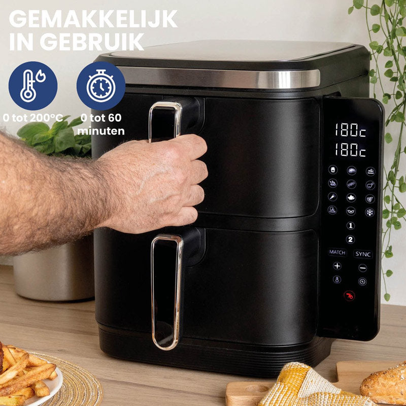 Dubbele Airfryer 2x 5,5L – 2800W