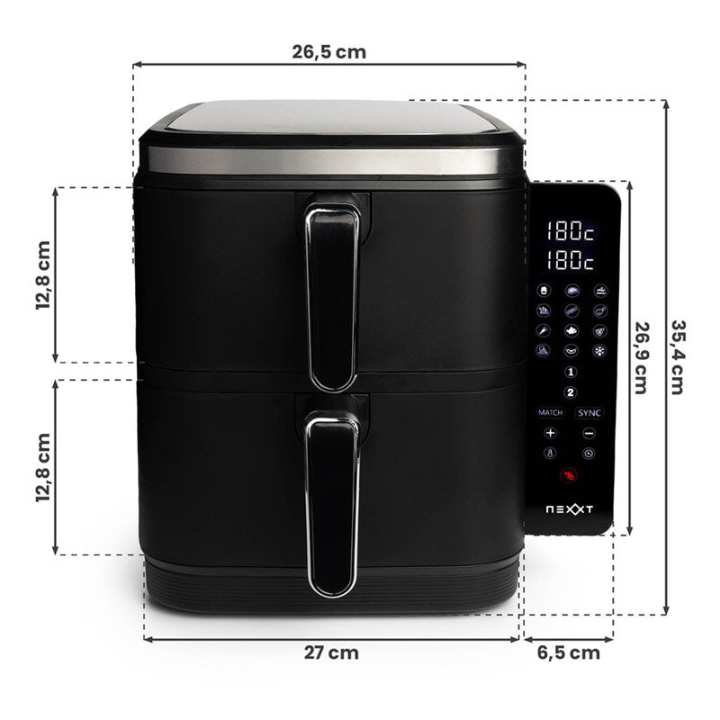 Dubbele Airfryer 2x 5,5L – 2800W