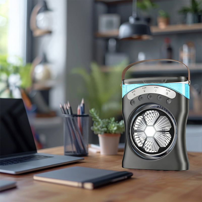 NEXXT LED Mist Ventilator – Draagbare Verkoelende Ventilator met Mistfunctie en LED Verlichting