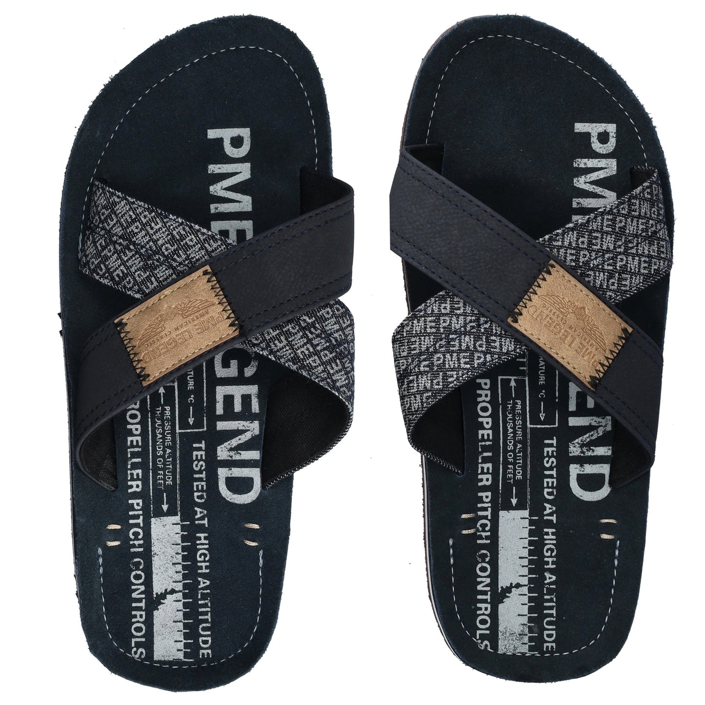 Haig Slippers – Blauw & Denim Blauw