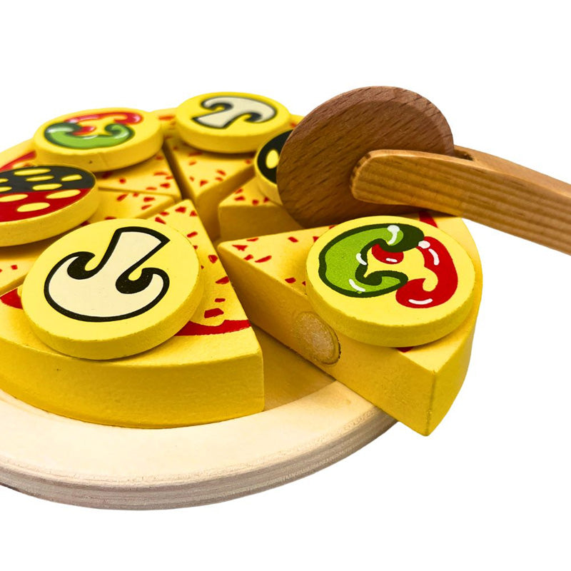 Playwood Houten Pizza Speelset – Pizza Slices in Opbergkoffer voor Kinderen