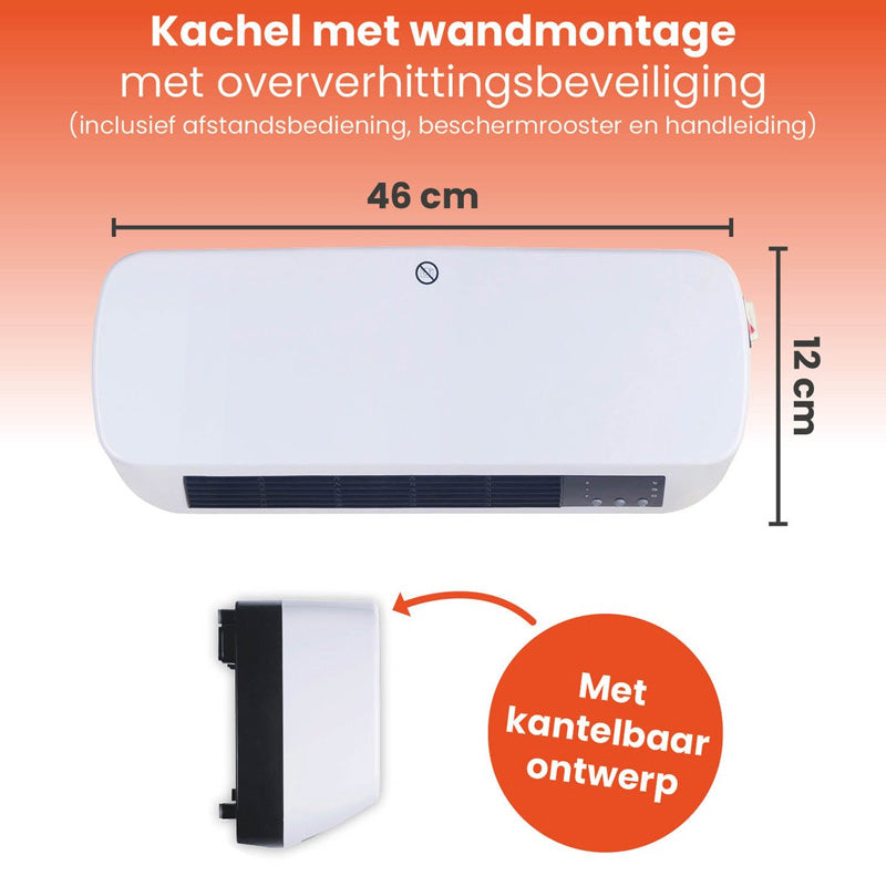 2-in-1 Keramische Kachel met Wandmontage