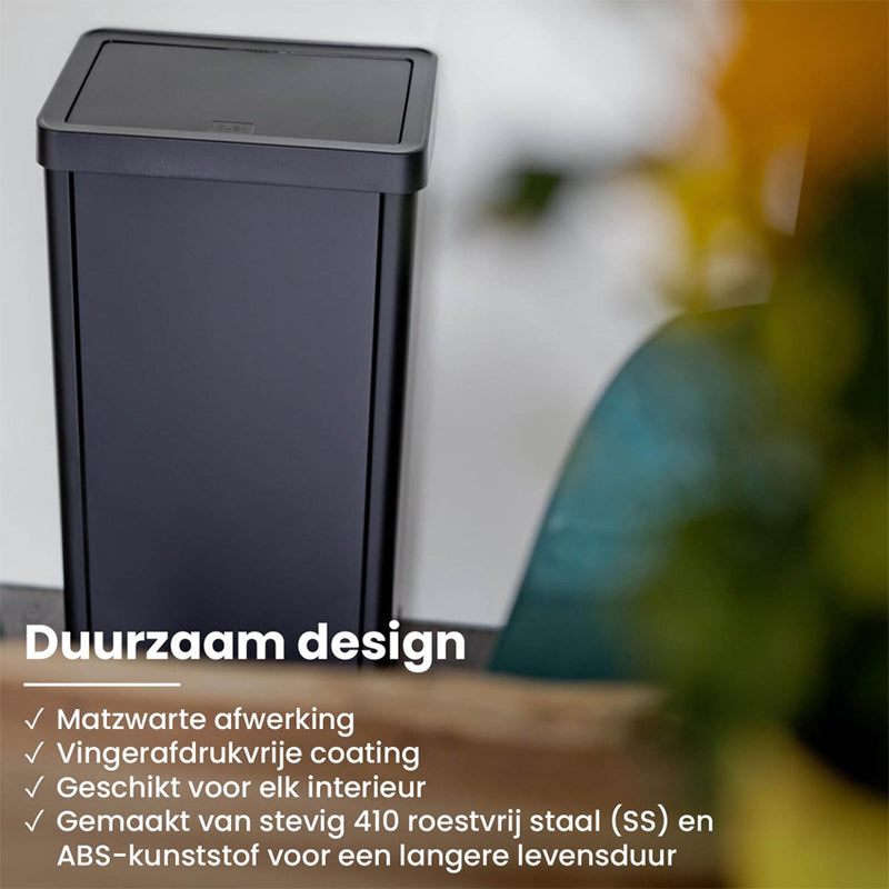 Push Prullenbak 50 Liter - Modern en Duurzaam Design