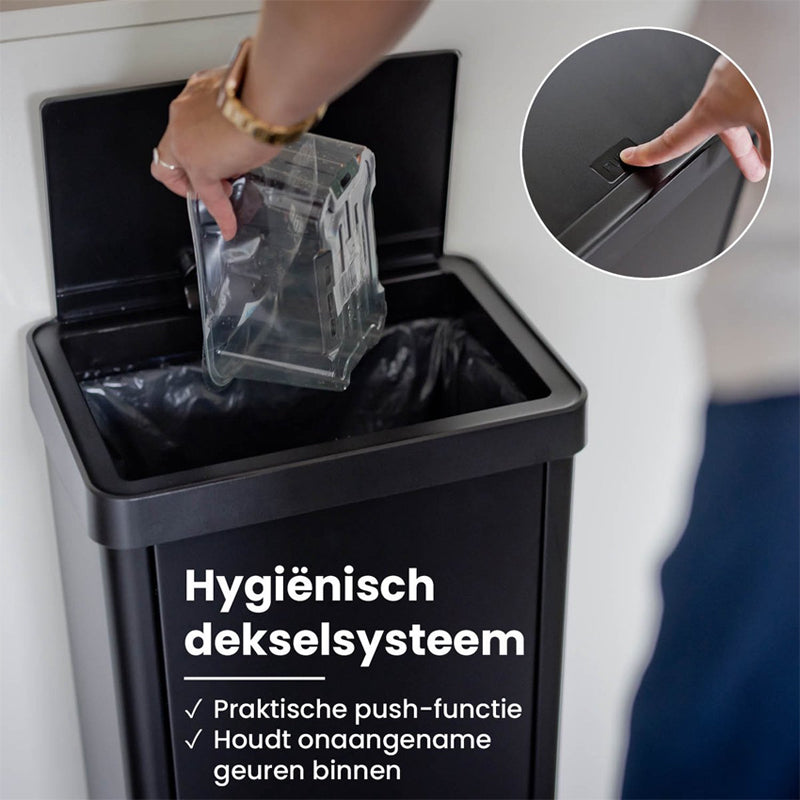 Push Prullenbak 50 Liter - Modern en Duurzaam Design