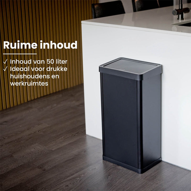 Push Prullenbak 50 Liter - Modern en Duurzaam Design