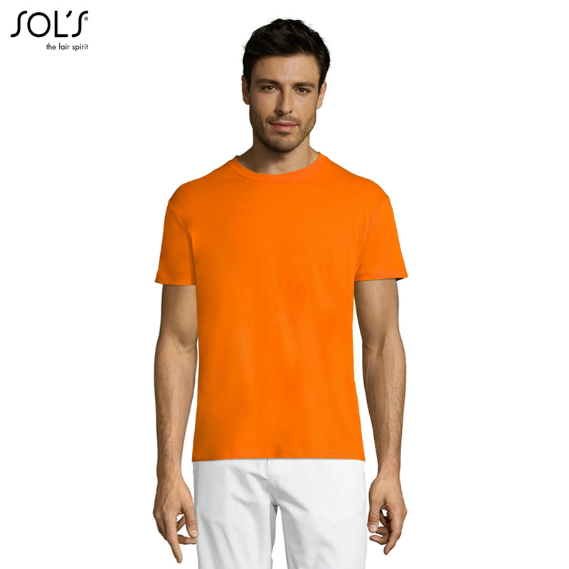 Oranje unisex T-shirt – Regent 150g/m² katoen