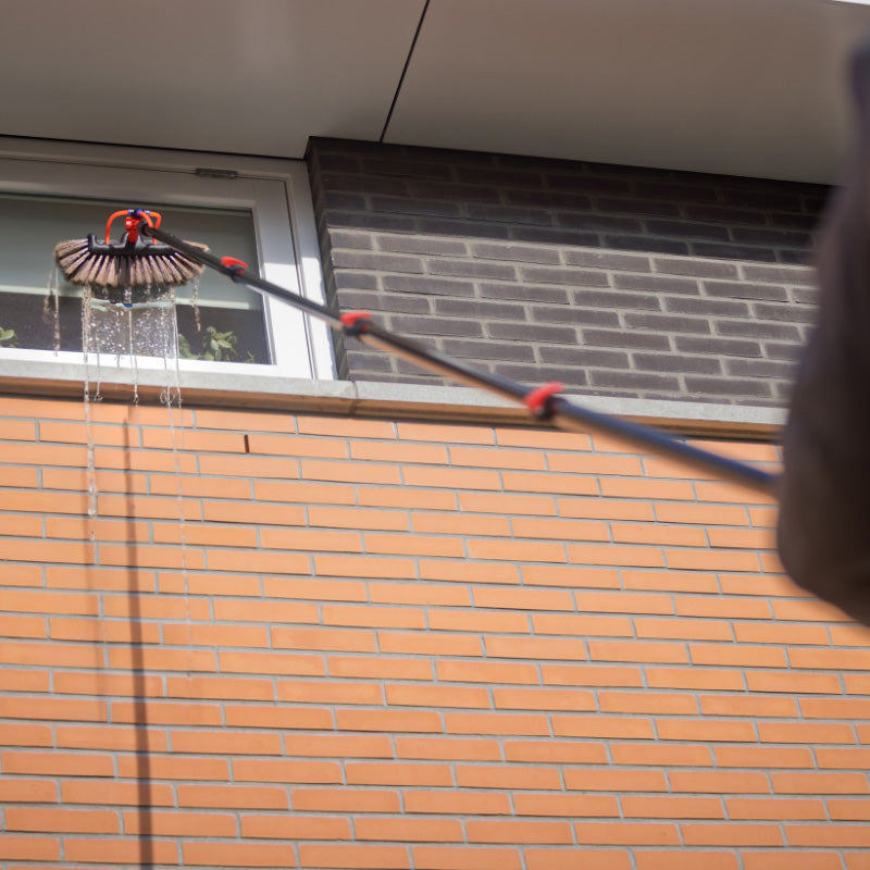 Telescopische Wasborstel 6,5 Meter – Compleet met Borstelkop, Waterslang en Zeepdispenser