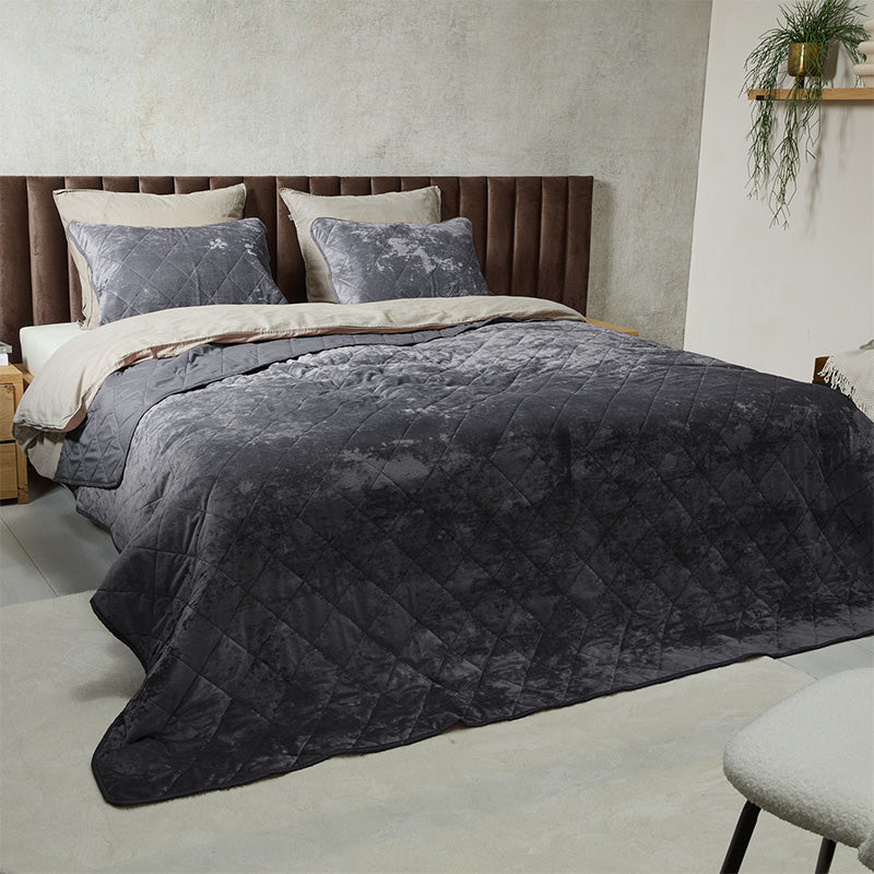 Luxe Velvet Bedsprei Inclusief Kussensloop