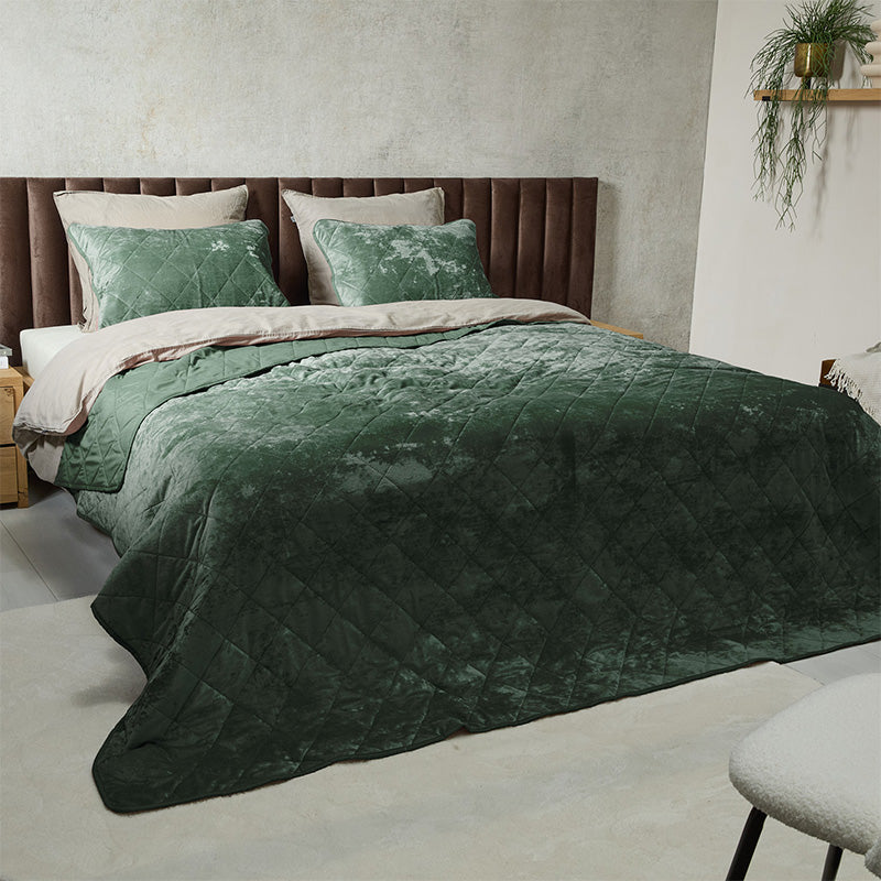 Luxe Velvet Bedsprei Inclusief Kussensloop