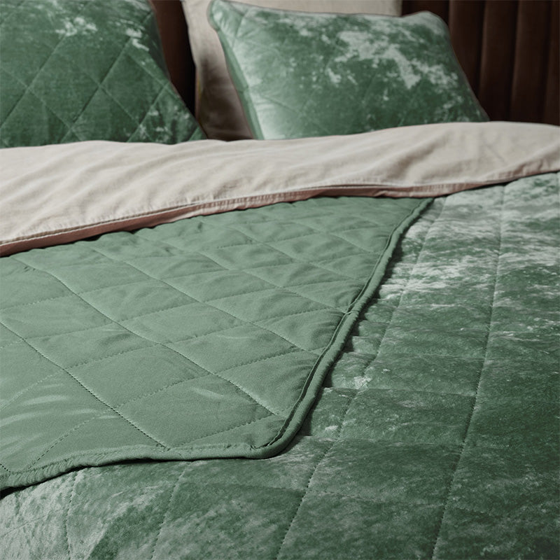 Luxe Velvet Bedsprei Inclusief Kussensloop