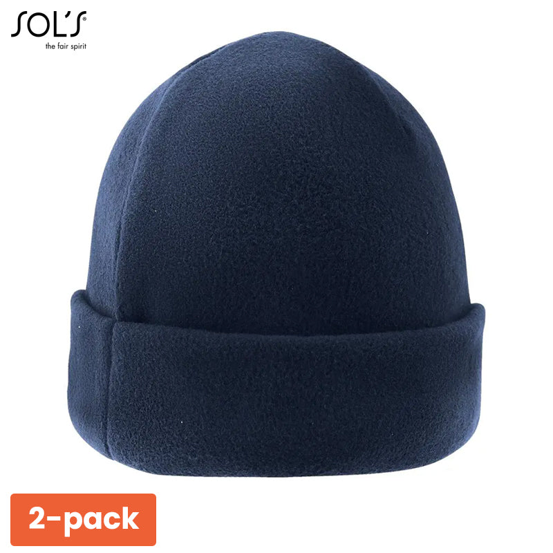 2-Pack Fleece Mutsen – Zwart of Navy