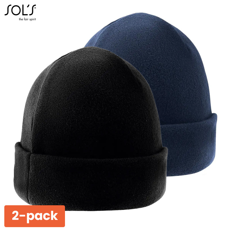 2-Pack Fleece Mutsen – Zwart of Navy