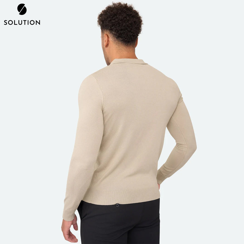 Long Sleeve Polo Ralf – Beige