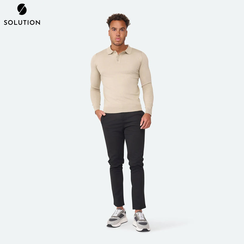 Long Sleeve Polo Ralf – Beige