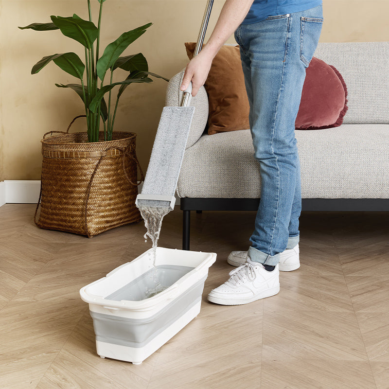 Dweilset inclusief emmer en 4 moppen - Geheime Deals