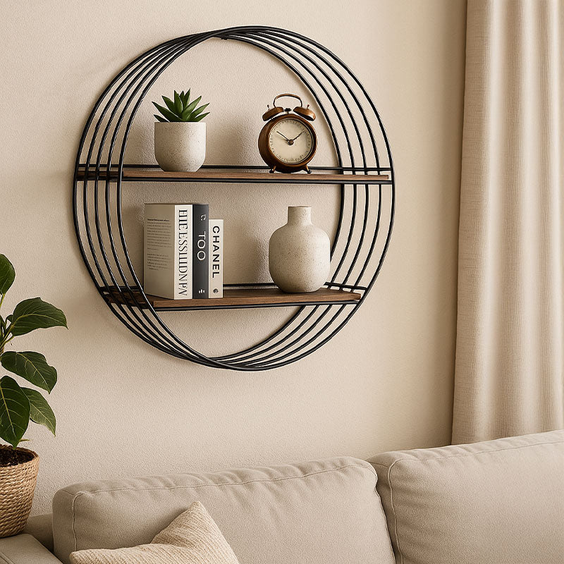 Ronde Wandrek – Ø45 cm | Stijlvolle Wanddecoratie met Functionaliteit