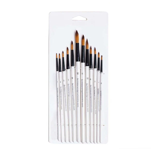Penselen Set 12 Stuks Nylon Haar – Schilderpenselen voor Schilderen op Nummer en Creatieve Projecten