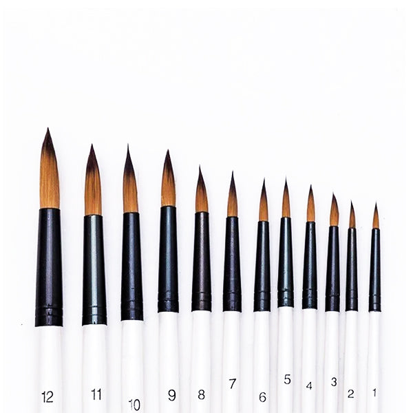 Penselen Set 12 Stuks Nylon Haar – Schilderpenselen voor Schilderen op Nummer en Creatieve Projecten