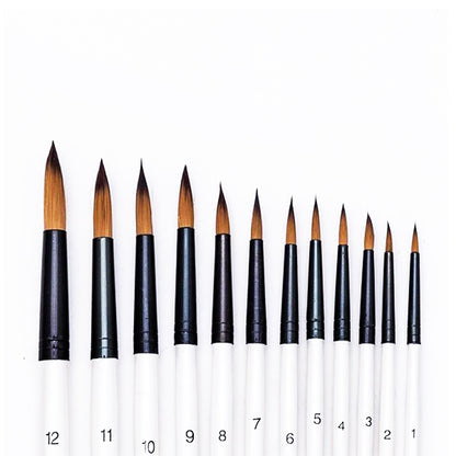 Penselen Set 12 Stuks Nylon Haar – Schilderpenselen voor Schilderen op Nummer en Creatieve Projecten